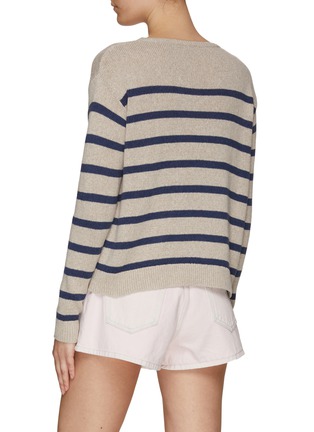 Back View - Click To Enlarge - KULE - ‘The Finn’ Striped Cotton Blend Knit Sweater
