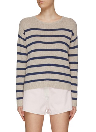 Main View - Click To Enlarge - KULE - ‘The Finn’ Striped Cotton Blend Knit Sweater