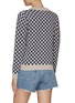 Back View - Click To Enlarge - KULE - ‘The Check Please’ Chequered Cotton Blend Knit Cardigan
