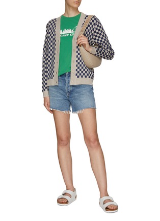 Figure View - Click To Enlarge - KULE - ‘The Check Please’ Chequered Cotton Blend Knit Cardigan