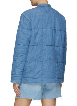 Back View - Click To Enlarge - MOTHER - ‘THE BOXY’ QUILTED SLOGAN PATCH JACKET
