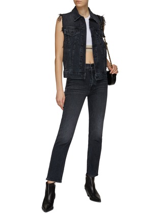 Figure View - Click To Enlarge - MOTHER - ‘THE TOMCAT’ HIGH RISE STRAIGHT LEG ANKLE DENIM JEANS