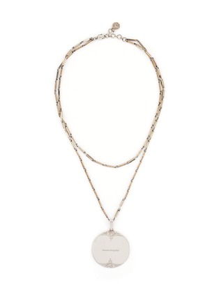 Main View - Click To Enlarge - ALEXANDER MCQUEEN - DOUBLE CHAIN MEDALLION NECKLACE