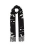 Main View - Click To Enlarge - ALEXANDER MCQUEEN - ALLOVER GRAFFITI WOOL SCARF