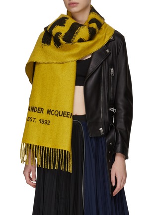 Figure View - Click To Enlarge - ALEXANDER MCQUEEN - GRAFFITI WOOL SCARF