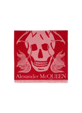 Detail View - Click To Enlarge - ALEXANDER MCQUEEN - OVERSIZED SKULL WOOL SCARF