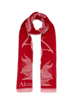 Main View - Click To Enlarge - ALEXANDER MCQUEEN - OVERSIZED SKULL WOOL SCARF