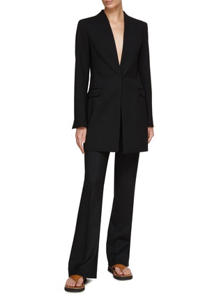 Figure View - Click To Enlarge - THE ROW - ‘MARISOL’ COLLARLESS WOOL BLEND BLAZER