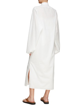 Back View - Click To Enlarge - THE ROW - ‘Numita’ Bell Sleeved Cotton Shirt Dress