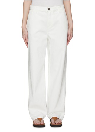 Main View - Click To Enlarge - THE ROW - ‘LOUIE’ MID RISE WIDE LEG DENIM JEANS