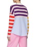 Back View - Click To Enlarge - KULE - ‘THE JOEY’ V-NECK STRIPED PATCHWORK POLO SHIRT