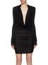 Main View - Click To Enlarge - GAUGE81 - ‘Utena’ Drapped V-Neck Mini Dress