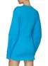 Back View - Click To Enlarge - THE ATTICO - Asymmetric Hem Bishop Sleeve Henley Dress