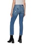 Back View - Click To Enlarge - MOTHER - ‘THE DAZZLER’ MID RISE FLY CUT DISTRESSED ANKLE JEANS