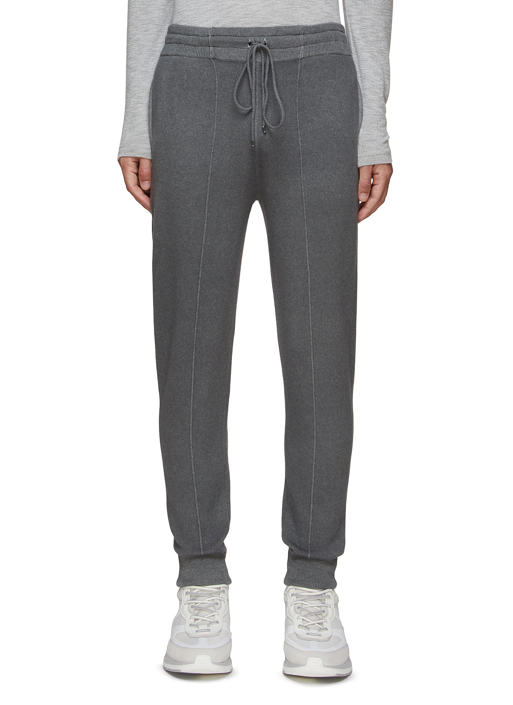 Equil Drawstring Elasticated Waist Jogger Pants In Grey