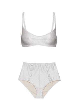 Main View - Click To Enlarge - LISA MARIE FERNANDEZ - ‘Balconette’ Double Button High Waist Bikini
