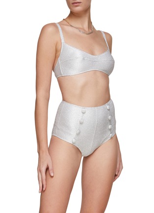 Figure View - Click To Enlarge - LISA MARIE FERNANDEZ - ‘Balconette’ Double Button High Waist Bikini