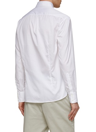Back View - Click To Enlarge - BRUNELLO CUCINELLI - BUTTON DOWN TWILL COTTON SHIRT