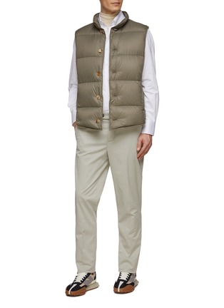 Figure View - Click To Enlarge - BRUNELLO CUCINELLI - BUTTON DOWN TWILL COTTON SHIRT