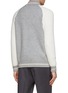Back View - Click To Enlarge - BRUNELLO CUCINELLI - COLOUR BLOCK RIB DETAIL WOOL BOMBER JACKET