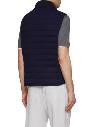 Back View - Click To Enlarge - BRUNELLO CUCINELLI - Cashmere Knit Padded Zip Up Vest