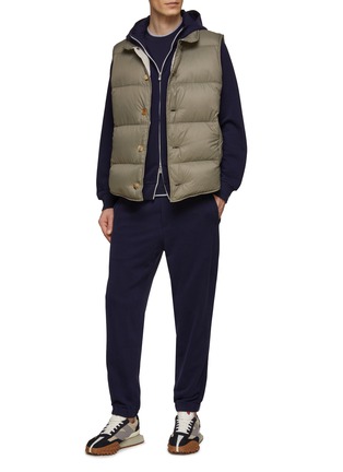 Figure View - Click To Enlarge - BRUNELLO CUCINELLI - Nylon Quilted Button-Up Vest