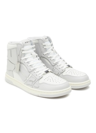 Detail View - Click To Enlarge - AMIRI - ‘Skel’ Leather High-Top Sneakers