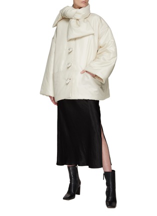 Figure View - Click To Enlarge - TOTÊME - BUILT-IN SCARF PADDED JACKET