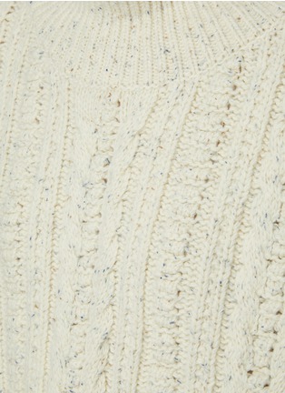  - TOTEME - Melange Cable Wool Blend Knit Turtleneck Sweater