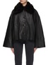 Main View - Click To Enlarge - TOTEME - SHEARLING COLLAR WIDE SLEEVES LEATHER JACKET
