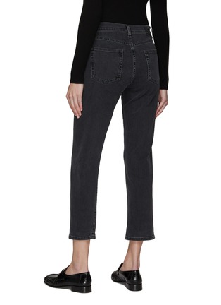 Back View - Click To Enlarge - TOTEME - TWISTED SEAM DETAIL MID RISE STRAIGHT LEG CROPPED DENIM JEANS