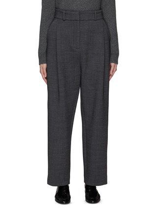 Main View - Click To Enlarge - TOTÊME - WIDE STRAIGHT LEG MELANGE SUITING TROUSERS