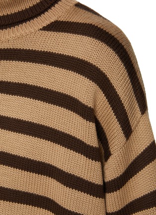 - TOTÊME - Striped Wool Blend Knit Turtleneck Sweater