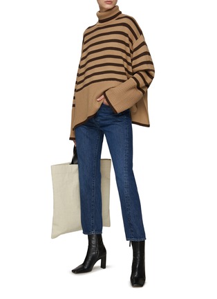 Figure View - Click To Enlarge - TOTEME - Striped Wool Blend Knit Turtleneck Sweater