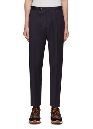 Main View - Click To Enlarge - PT TORINO - Pleated Fleece Wool Tailored Pants