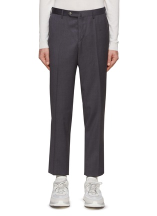 Main View - Click To Enlarge - PT TORINO - EASY FIT FLAT FRONT VIRGIN WOOL DRESS PANTS