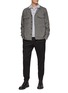 Figure View - Click To Enlarge - PT TORINO - ‘Batavia’ Feathered Charm Pleated Fleece Wool Blend Straight Legged Pants