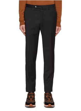 Main View - Click To Enlarge - PT TORINO - Pleated Wool Blend Slim Pants