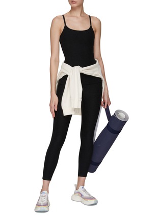 Figure View - Click To Enlarge - BEYOND YOGA - ‘SPACEDYE OUT OF POCKET’ HIGH RISE CAPRI LEGGINGS