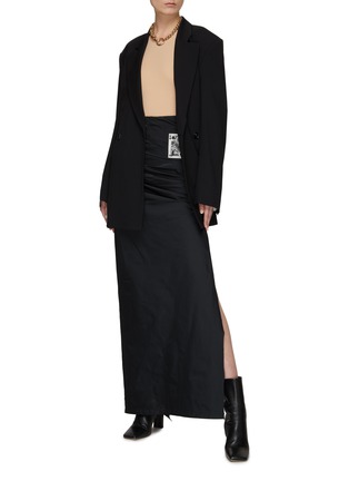 Figure View - Click To Enlarge - MM6 MAISON MARGIELA - CARDS PRINT MAXI SKIRT