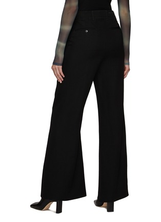Back View - Click To Enlarge - MM6 MAISON MARGIELA - HIGH RISE BOOT CUT LEG TAILORED PANTS