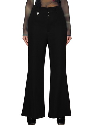 Main View - Click To Enlarge - MM6 MAISON MARGIELA - HIGH RISE BOOT CUT LEG TAILORED PANTS