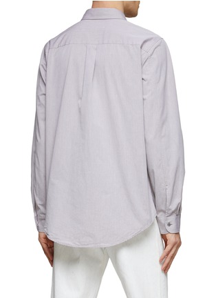 Back View - Click To Enlarge - MM6 MAISON MARGIELA - LOGO EMBROIDERED COTTON BUTTON DOWN SHIRT