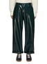 Main View - Click To Enlarge - MM6 MAISON MARGIELA - STRAIGHT CUFFED LEG COATED FAUX LEATHER PANTS