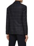 Back View - Click To Enlarge - LARDINI - NOTCH LAPEL UNLINED PLAID SINGLE BREASTED PLAZER