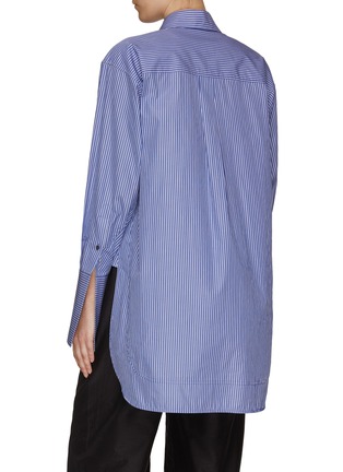 Back View - Click To Enlarge - LOEWE - LONG SLEEVE STRIPED COTTON BUTTON-UP SHIRT
