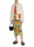 Figure View - Click To Enlarge - LOEWE - Parrot Print Wrapped Mesh Maxi Skirt