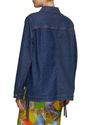 Back View - Click To Enlarge - LOEWE - ANAGRAM LEATHER PATCH WORKWEAR DENIM JACKET