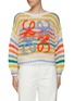 Main View - Click To Enlarge - LOEWE - LONG SLEEVE ANAGRAM STRIPED MOHAIR SWEATER