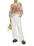 Figure View - Click To Enlarge - LOEWE - LONG SLEEVE ANAGRAM STRIPED MOHAIR SWEATER